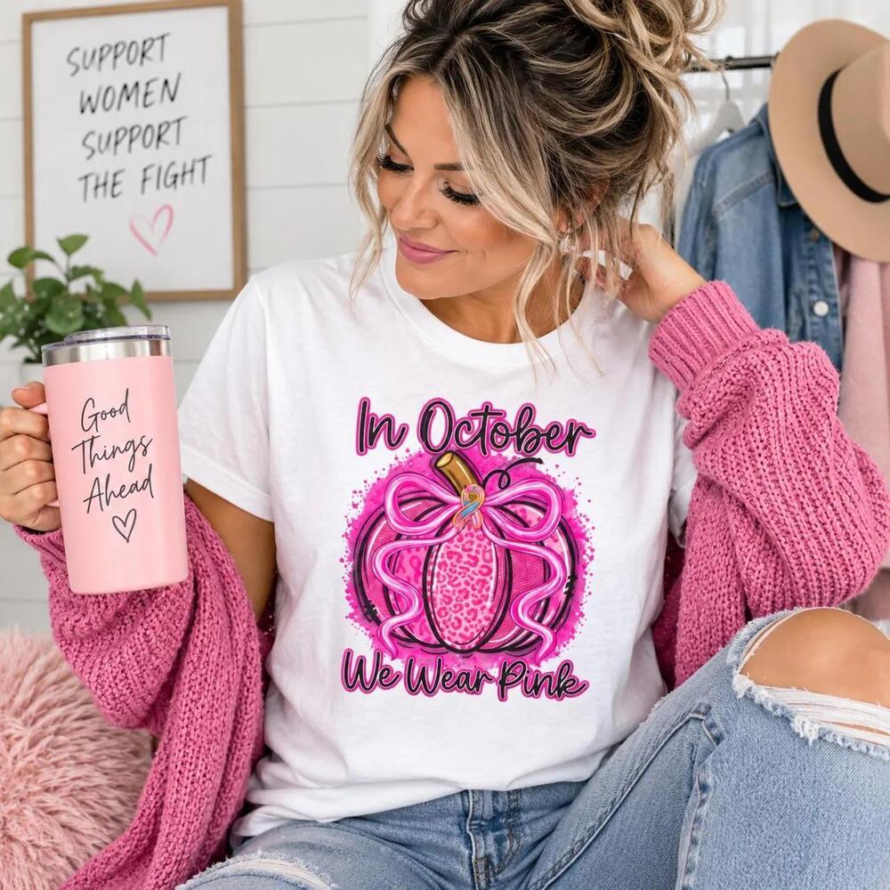 In October We Wear T-Shirt Awareness Tee